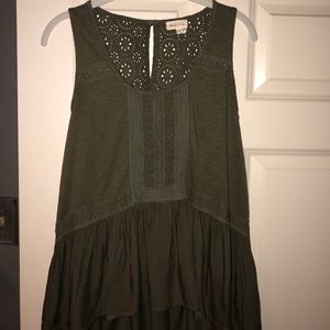 Dark green Anthropologie top